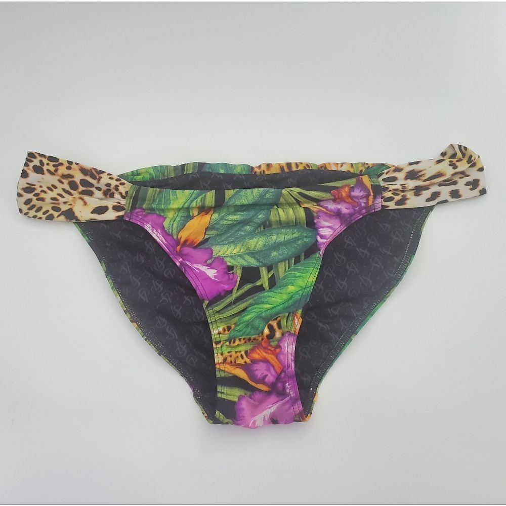 Victoria's Secret S Bikini Bottom 2012 Jungle Palm Print Tropical Floral Swim